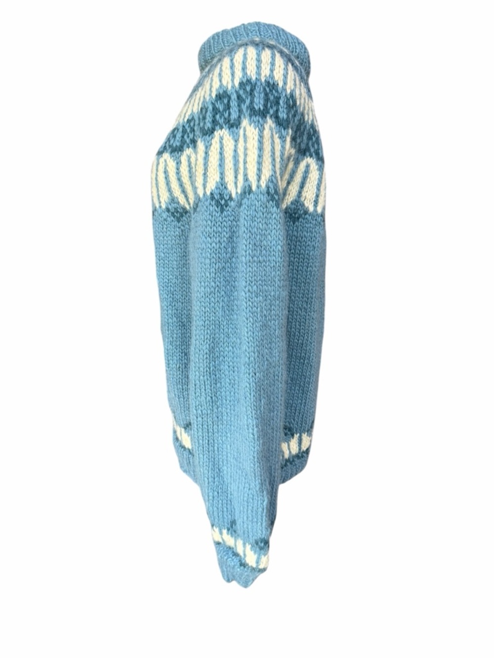 1970s 100% Wool Hand Knit Lopapeysa Sweater - Picture 4 of 5